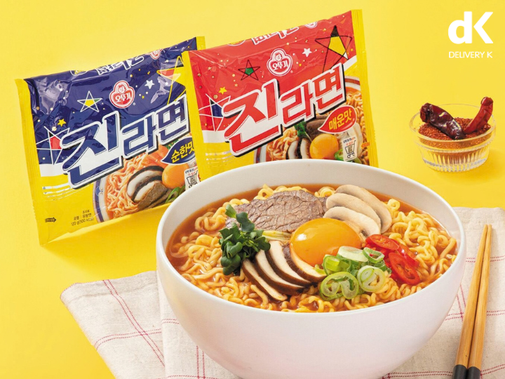 Jin Ramen (진라면) – dễ ăn với hai mức độ cay