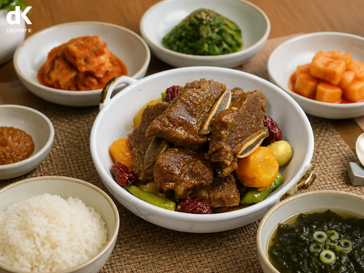 Galbijjim (갈비찜) – sườn hầm cho bữa cơm sum họp