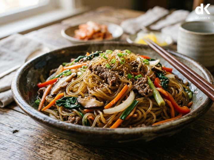 Japchae (잡채) – miến trộn trong bữa cơm ngày lễ