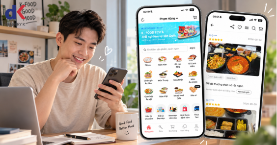 Delivery K app đặt đồ ăn đa ngôn ngữ