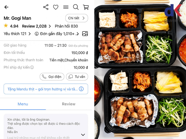 Quán thịt nướng online Mr. Gogi Man